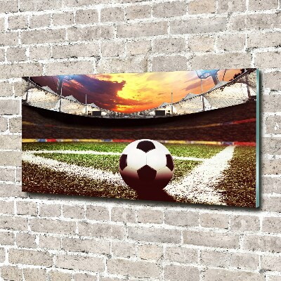 Foto obraz szklany Piłka na stadionie