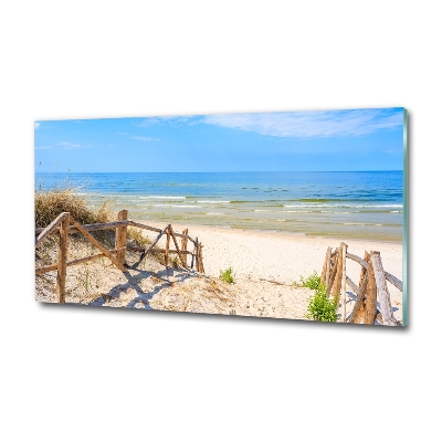 Foto obraz szklany Wejście na plażę