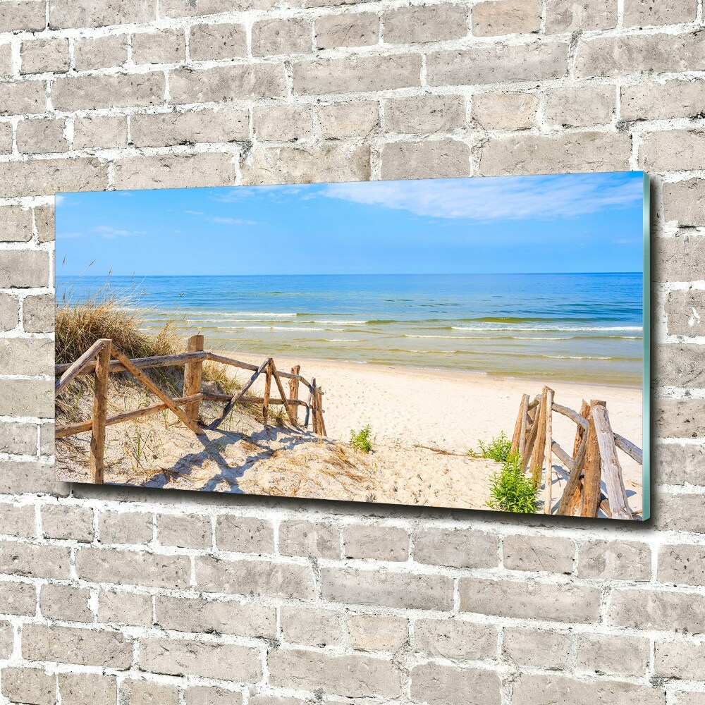 Foto obraz szklany Wejście na plażę