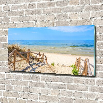 Foto obraz szklany Wejście na plażę