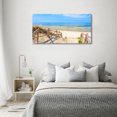 Foto obraz szklany Wejście na plażę