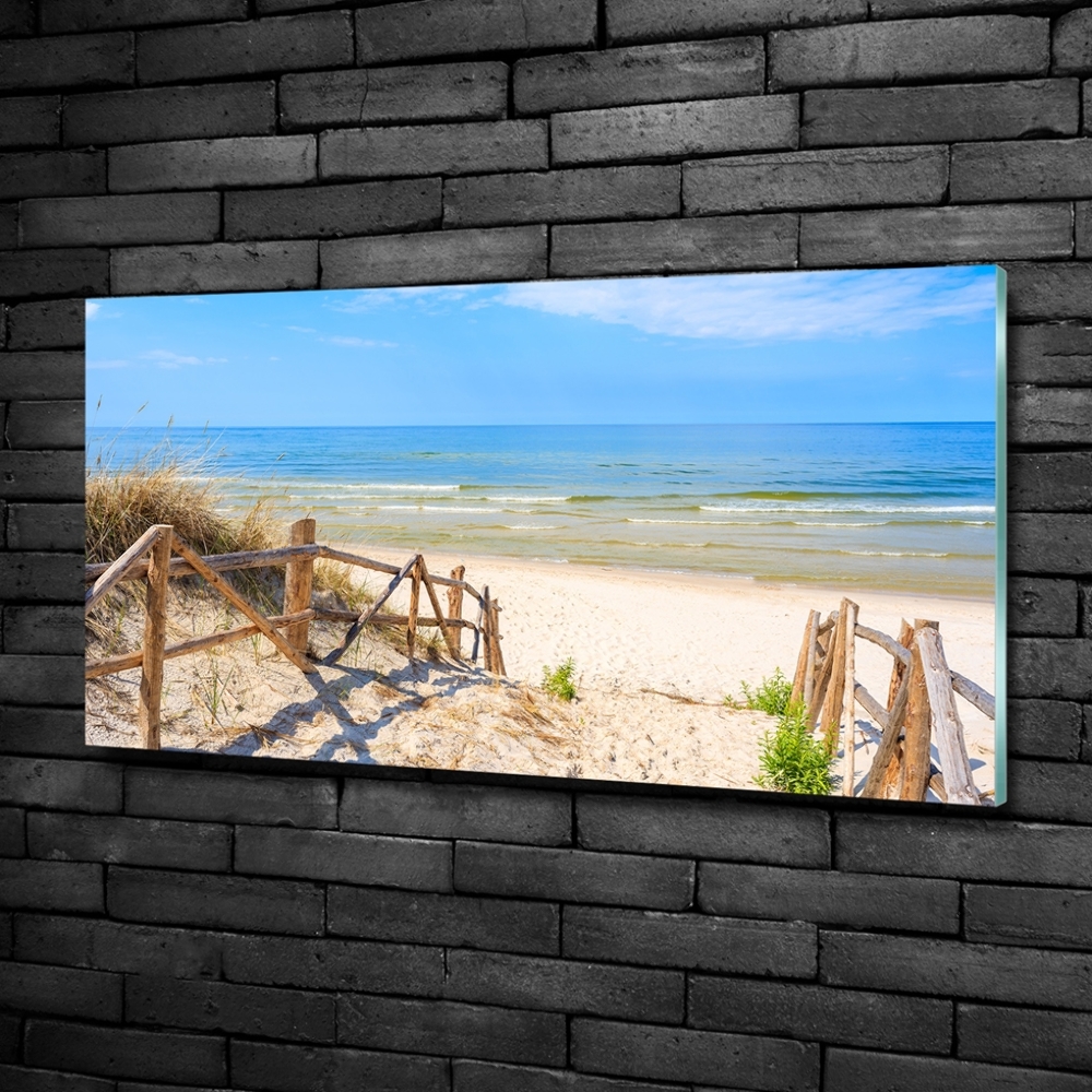 Foto obraz szklany Wejście na plażę