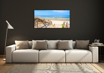 Foto obraz szklany Wejście na plażę