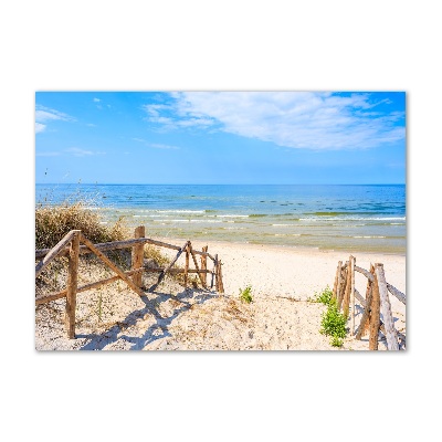 Foto obraz szklany Wejście na plażę