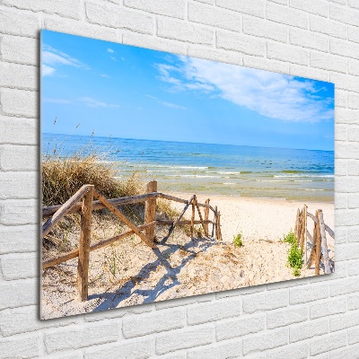 Foto obraz szklany Wejście na plażę