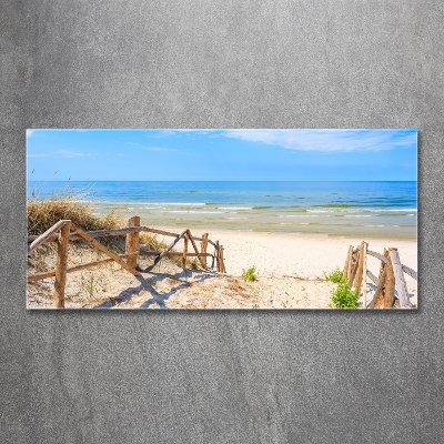 Foto obraz szklany Wejście na plażę