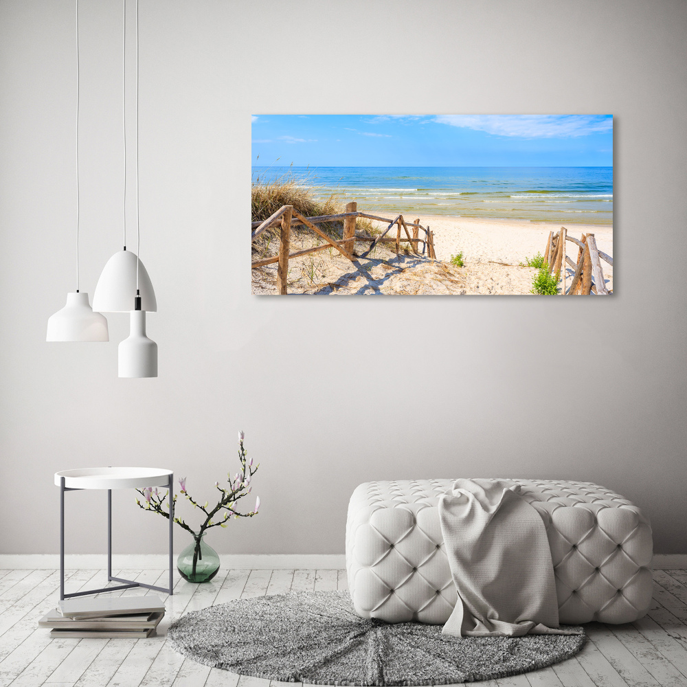 Foto obraz szklany Wejście na plażę