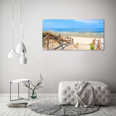 Foto obraz szklany Wejście na plażę