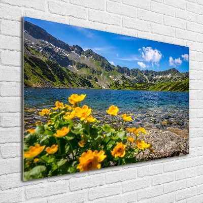 Foto obraz szklany Jezioro w górach