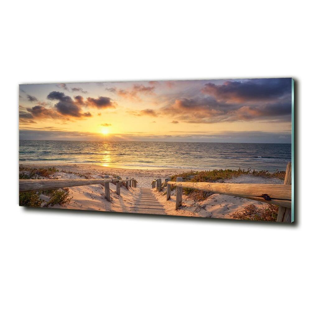 Foto obraz szklany Ścieżka na plażę