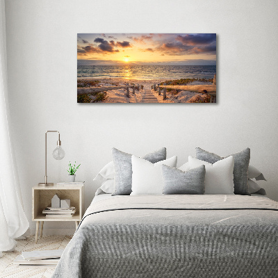 Foto obraz szklany Ścieżka na plażę