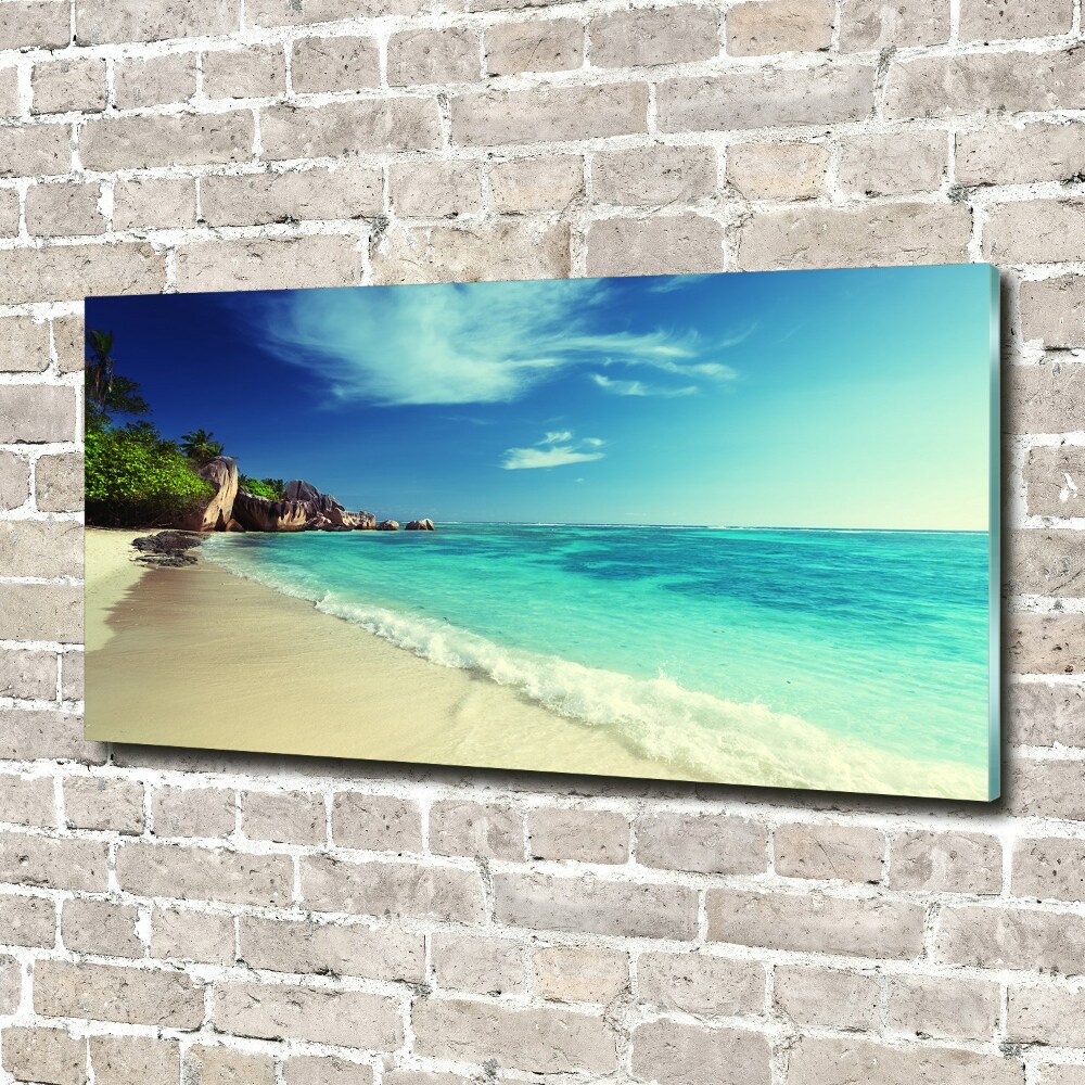 Foto obraz szkło hartowane Seszele plaża