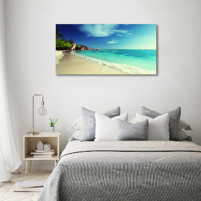 Foto obraz szkło hartowane Seszele plaża