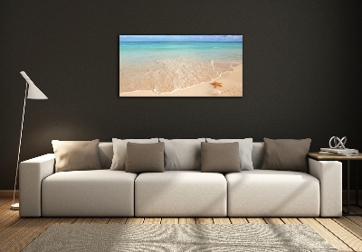 Foto obraz szklany Rozgwiazda na plaży