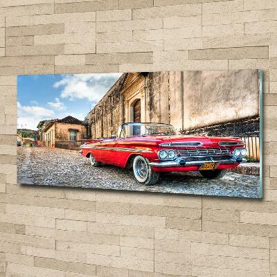Foto obraz szklany Czerwony Chevrolet