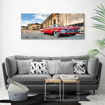 Foto obraz szklany Czerwony Chevrolet
