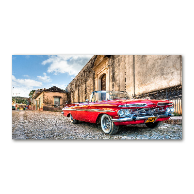 Foto obraz szklany Czerwony Chevrolet