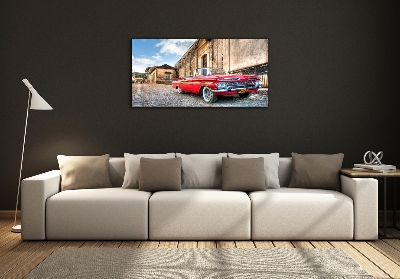 Foto obraz szklany Czerwony Chevrolet