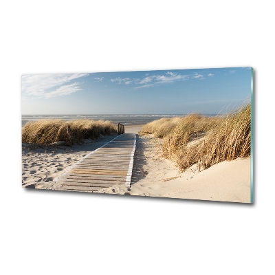 Foto obraz szklany Ścieżka na plaży