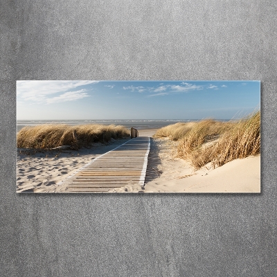 Foto obraz szklany Ścieżka na plaży