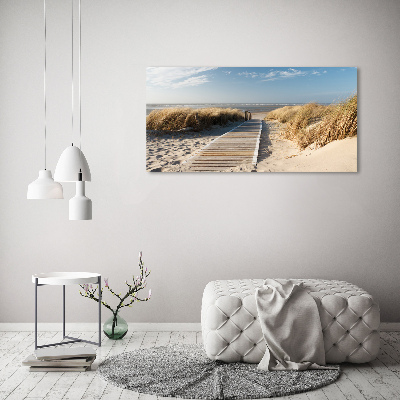 Foto obraz szklany Ścieżka na plaży