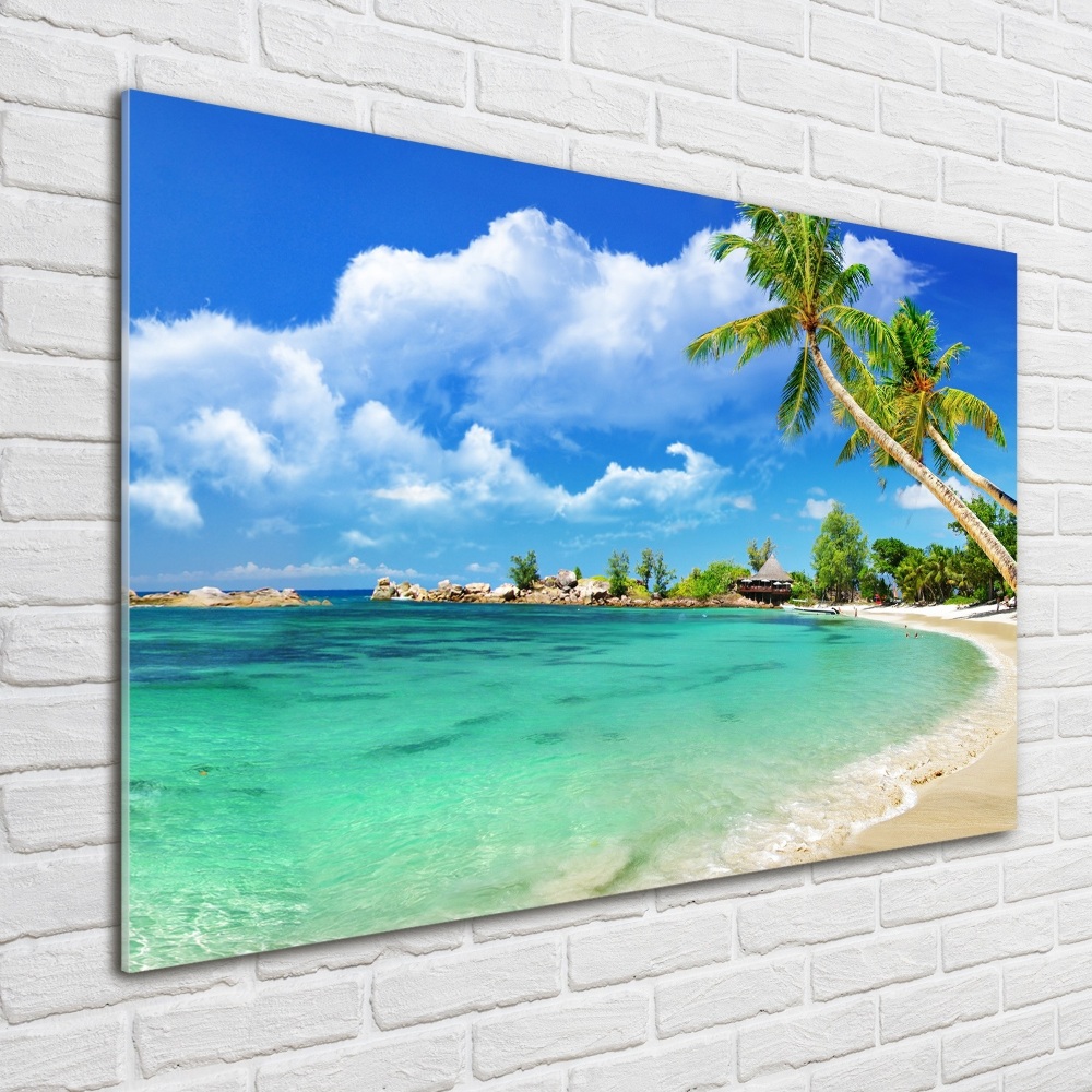 Foto obraz szkło hartowane Seszele plaża