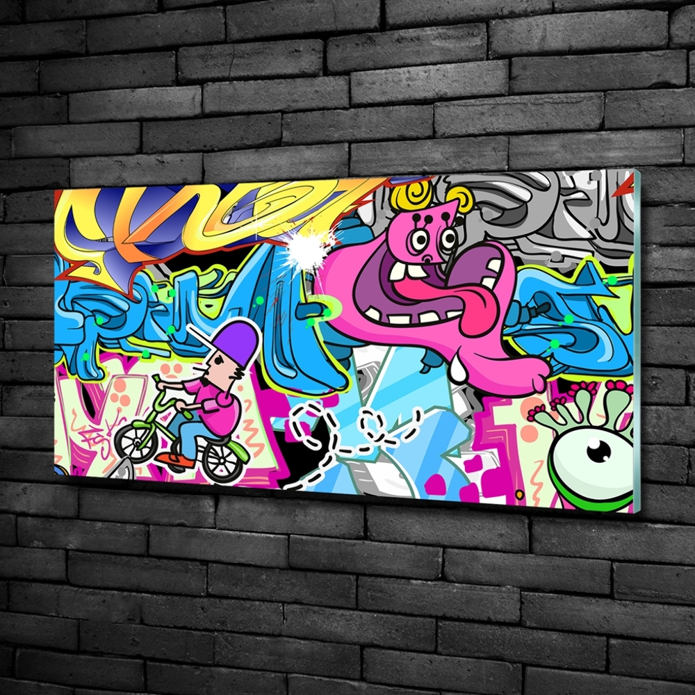 Foto obraz szkło hartowane Graffiti