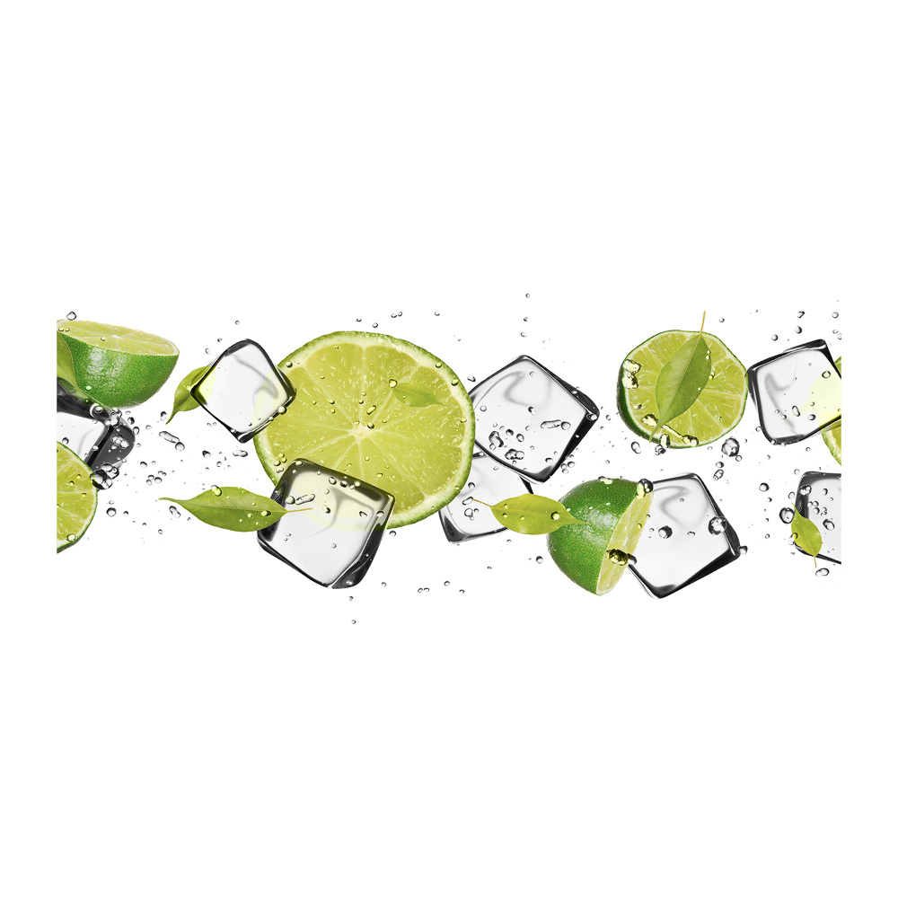 Fotoobraz na ścianę szklany Limonka z lodem