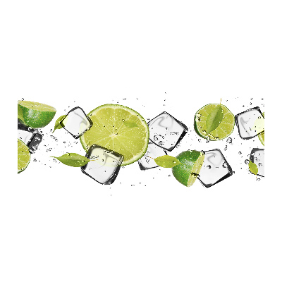 Fotoobraz na ścianę szklany Limonka z lodem