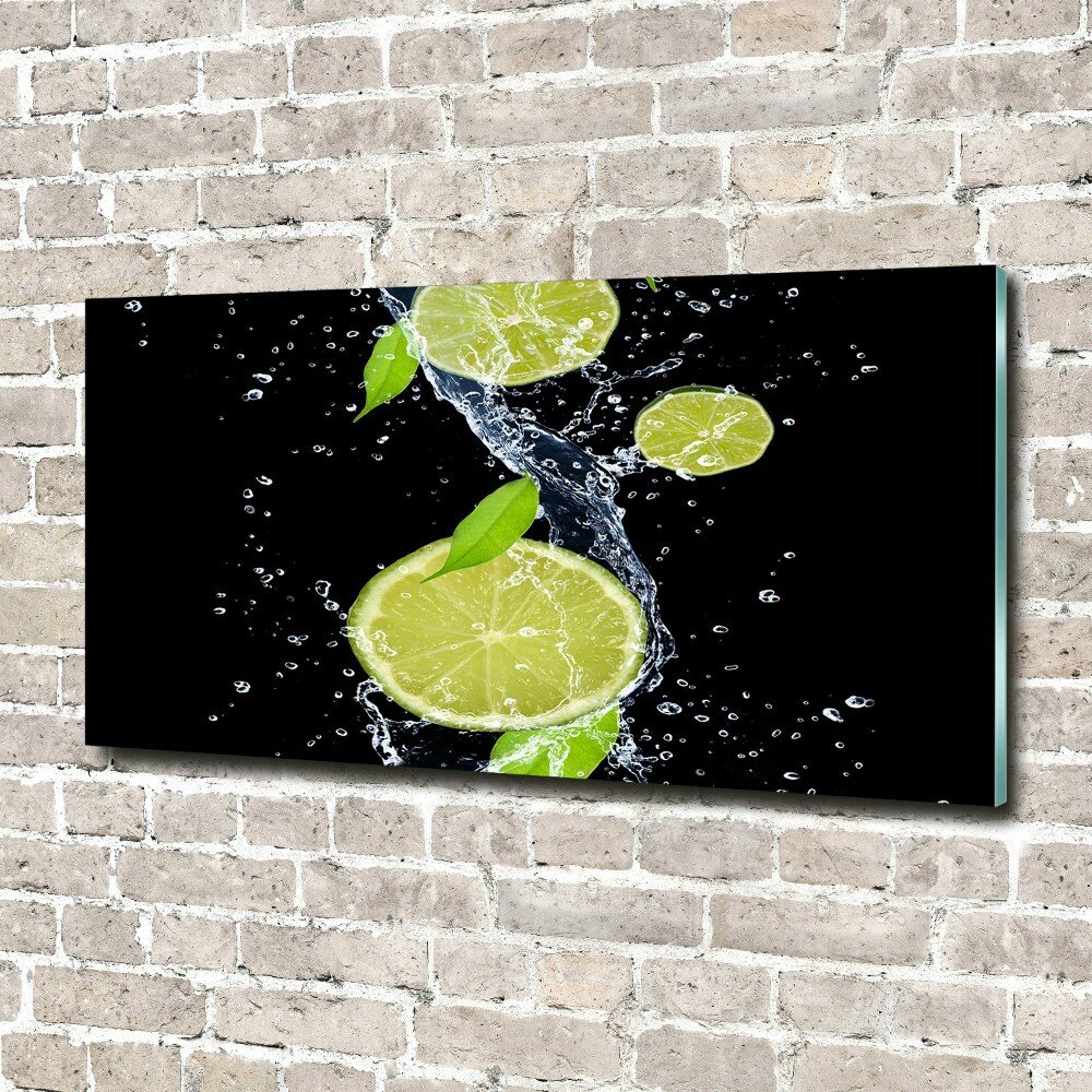 Foto-obraz szkło hartowane Limonki i woda