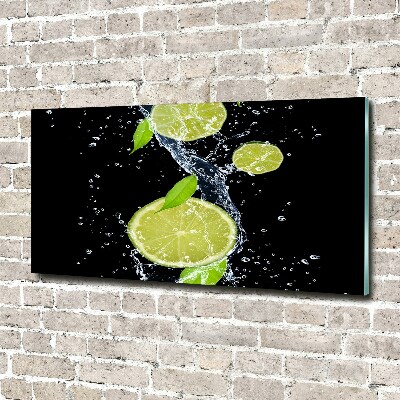 Foto-obraz szkło hartowane Limonki i woda