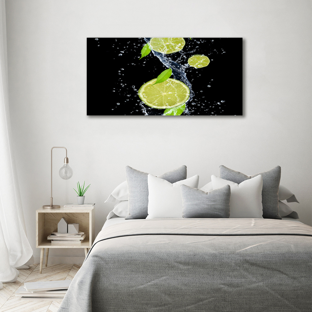 Foto-obraz szkło hartowane Limonki i woda