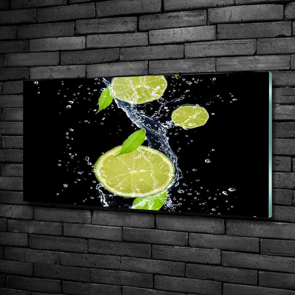 Foto-obraz szkło hartowane Limonki i woda
