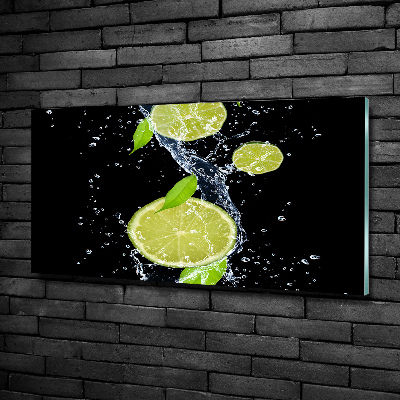 Foto-obraz szkło hartowane Limonki i woda