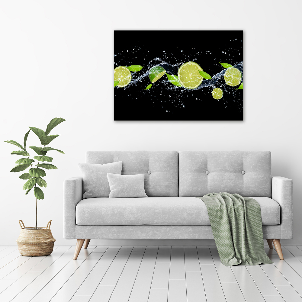 Foto-obraz szkło hartowane Limonki i woda