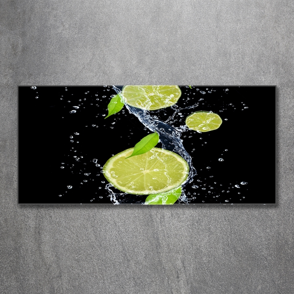 Foto-obraz szkło hartowane Limonki i woda