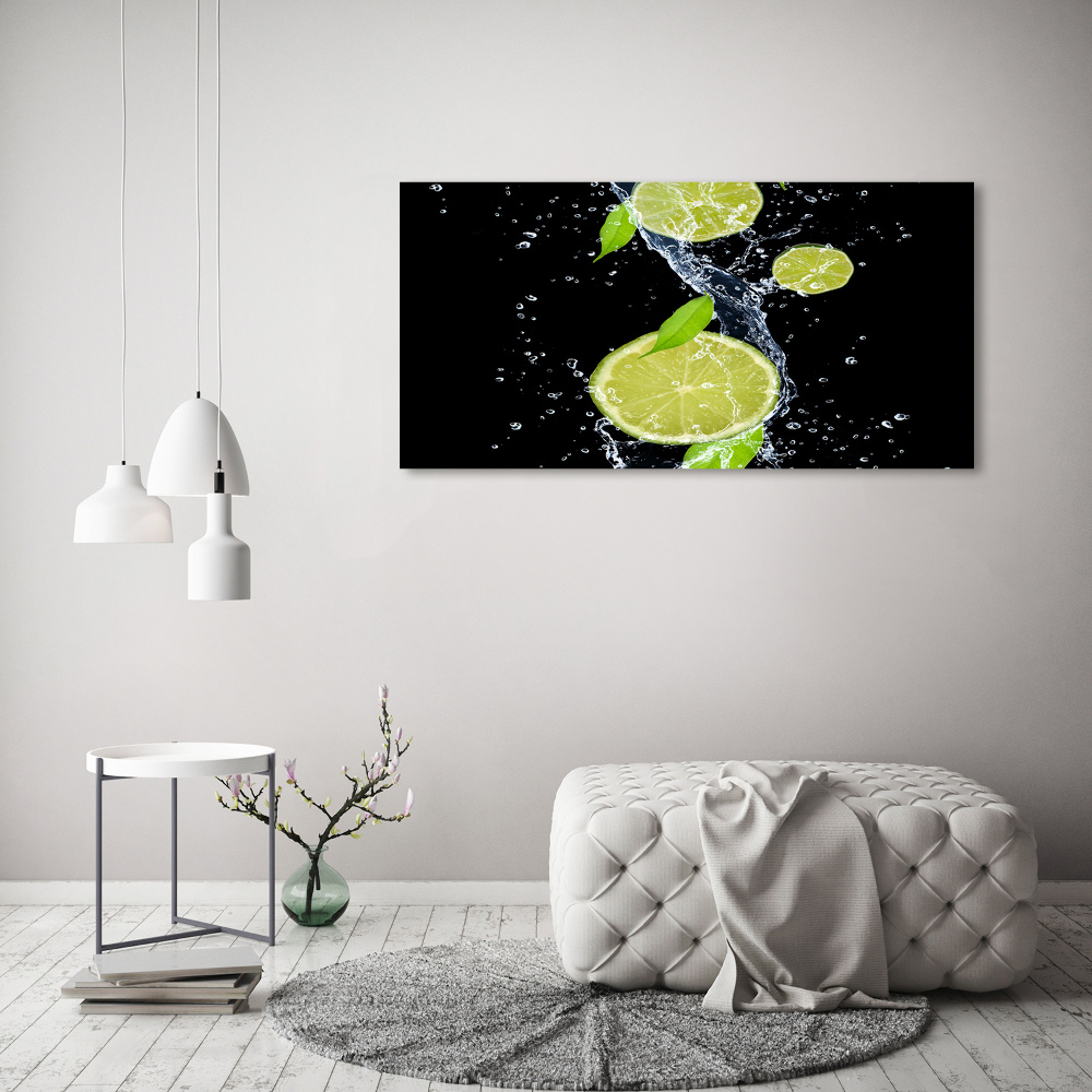 Foto-obraz szkło hartowane Limonki i woda