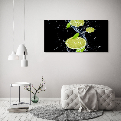 Foto-obraz szkło hartowane Limonki i woda