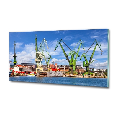 Foto obraz szklany Stocznia w Gdańsku