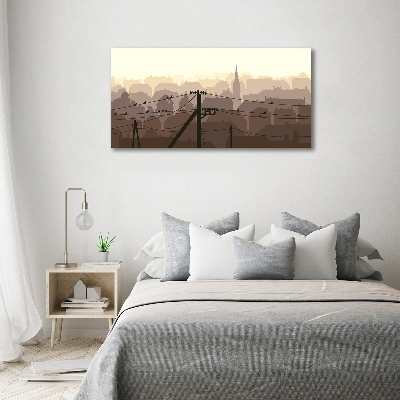 Foto obraz szklany Miasto linia