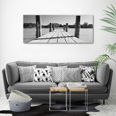 Foto obraz szkło hartowane Drewniane molo
