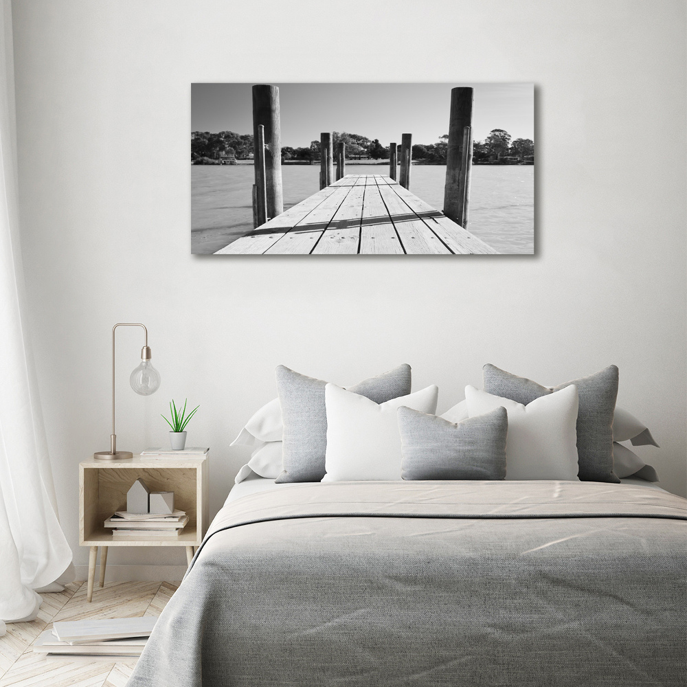 Foto obraz szkło hartowane Drewniane molo