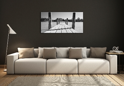 Foto obraz szkło hartowane Drewniane molo