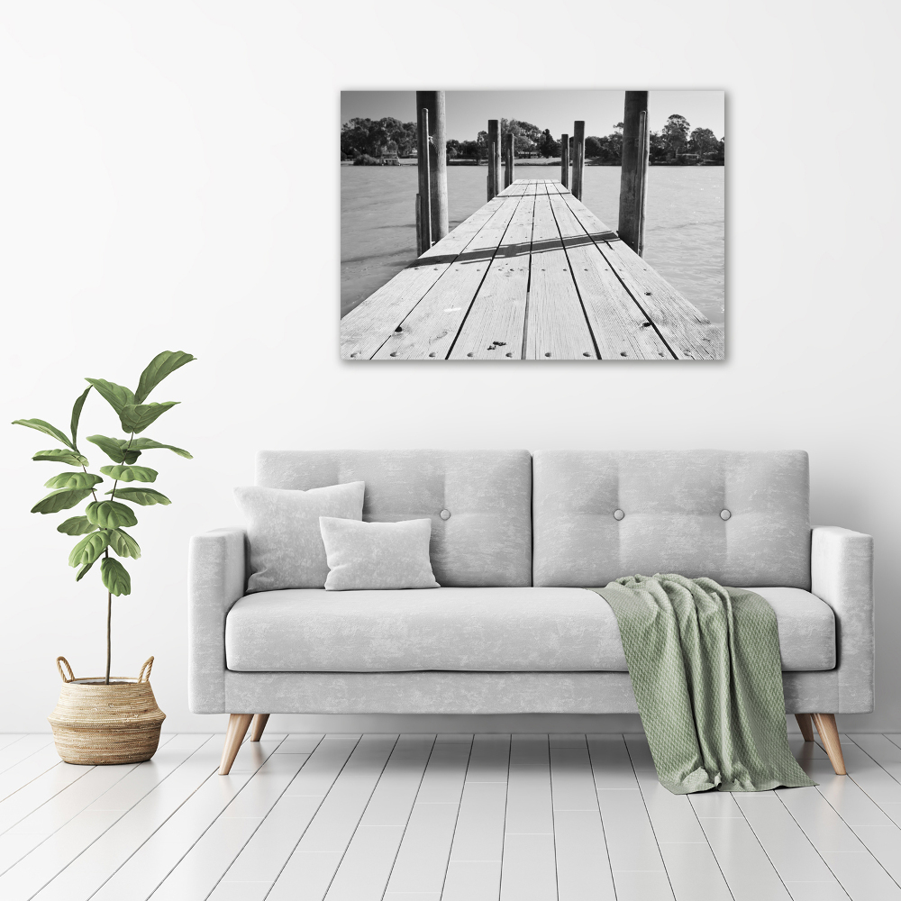 Foto obraz szkło hartowane Drewniane molo