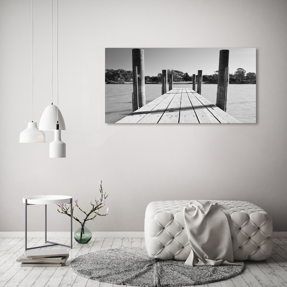 Foto obraz szkło hartowane Drewniane molo