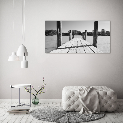 Foto obraz szkło hartowane Drewniane molo