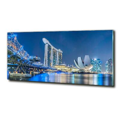 Foto obraz szkło hartowane Singapur nocą