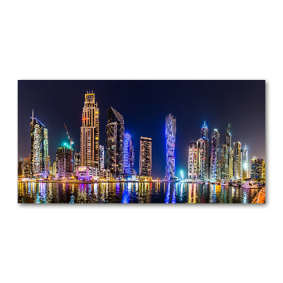 Foto obraz szkło hartowane Dubaj nocą
