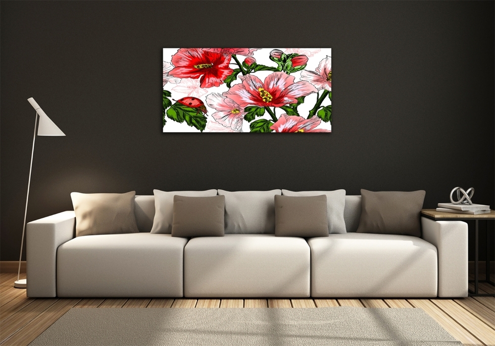 Foto obraz szkło hartowane Hibiskus