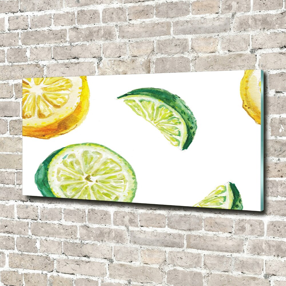 Foto obraz szklany Cytryna i limonka